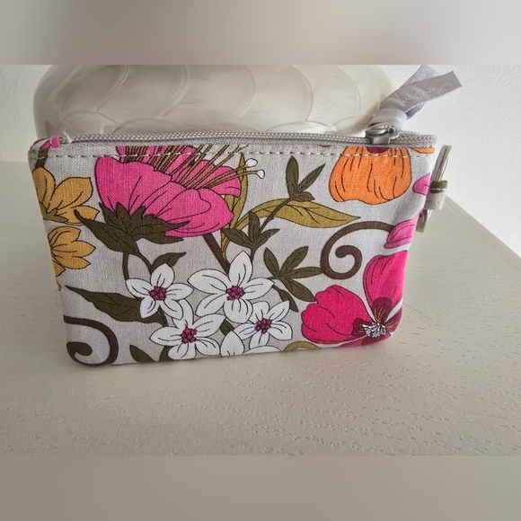 Vera Bradley Pink Floral Card Case Wristlet - Picture 3 of 6
